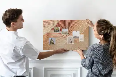 Abstract Waves Cork Memo Board