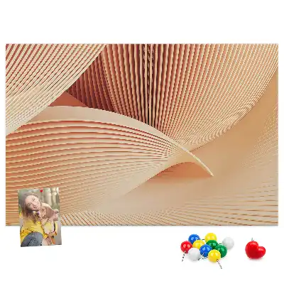 Abstract Waves Cork Memo Board