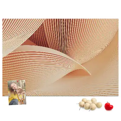 Abstract Waves Cork Memo Board