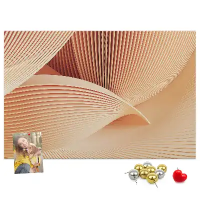 Abstract Waves Cork Memo Board