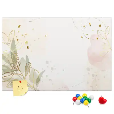Printed Gold Line Art Cork Board