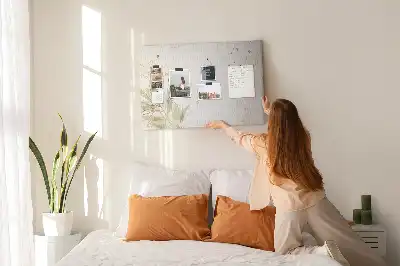 Printed Gold Line Art Cork Board