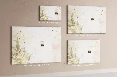 Printed Gold Line Art Cork Board