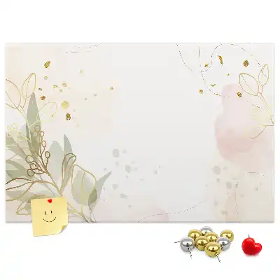 Printed Gold Line Art Cork Board