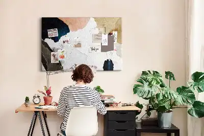 Printed Cork Board Abstract Splashes