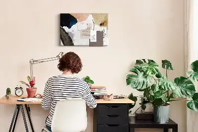 Printed Cork Board Abstract Splashes