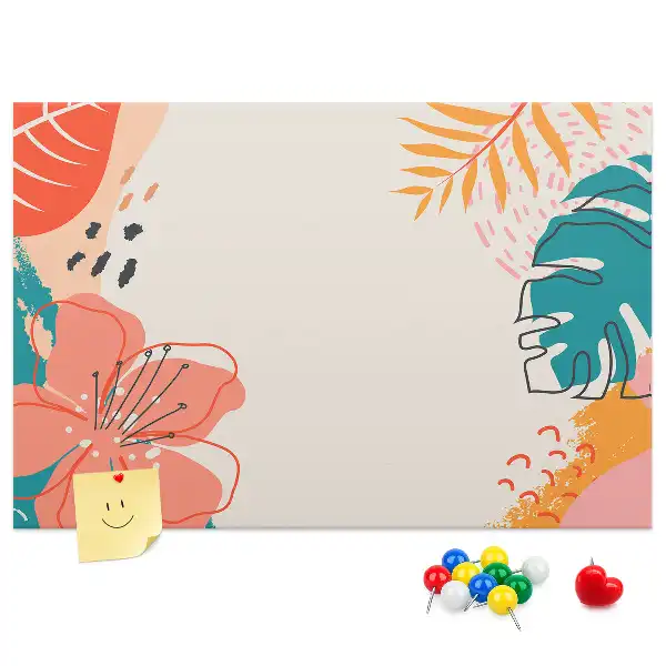 Printed Cork Memo Board Tropical holidays
