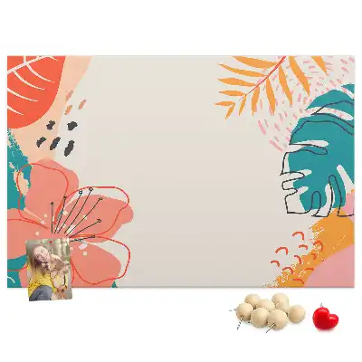 Printed Cork Memo Board Tropical holidays