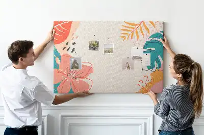 Printed Cork Memo Board Tropical holidays