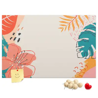 Printed Cork Memo Board Tropical holidays
