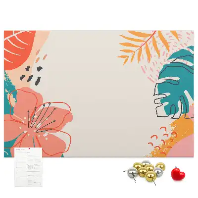 Printed Cork Memo Board Tropical holidays