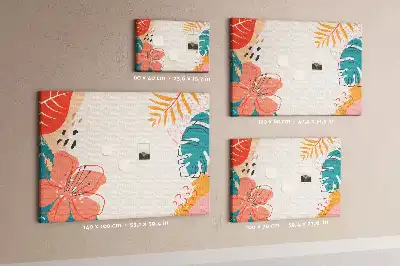 Printed Cork Memo Board Tropical holidays