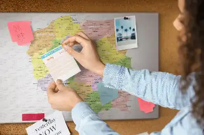 Printed Cork Board Map of Poland