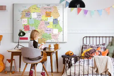 Printed Cork Memo Board Map of Poland