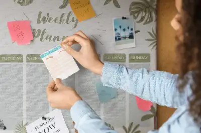 Safari Weekly Planner Cork Memo Board