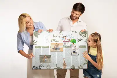 Safari Weekly Planner Cork Memo Board