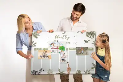 Safari Weekly Planner Cork Memo Board
