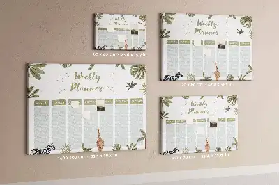 Safari Weekly Planner Cork Memo Board