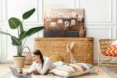 Sunrise Field Printed Cork Board