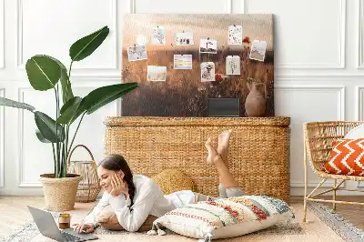 Sunrise Field Printed Cork Board