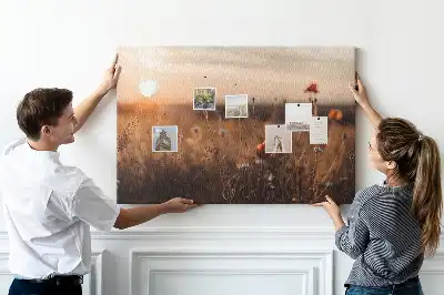 Sunrise Field Printed Cork Board