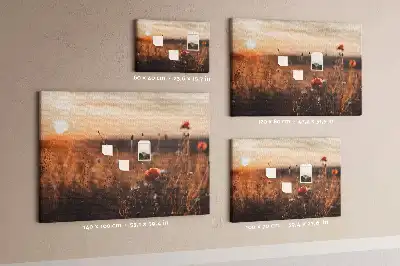 Sunrise Field Printed Cork Board