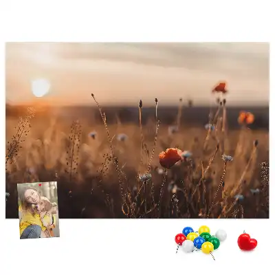 Sunrise Field Printed Cork Board