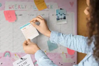 Weekly Cork Memo Board Planner for Kids