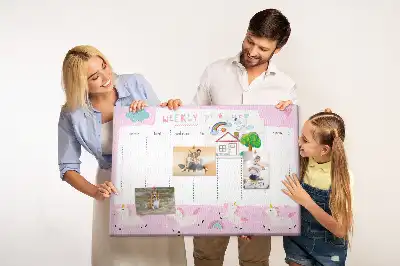 Weekly Cork Memo Board Planner for Kids