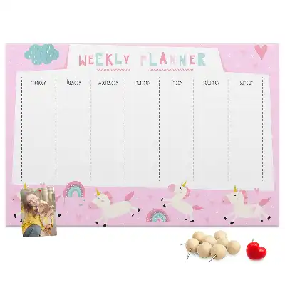 Weekly Cork Memo Board Planner for Kids