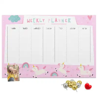 Weekly Cork Memo Board Planner for Kids