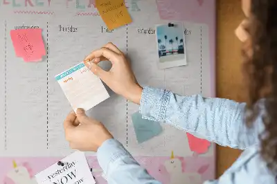 Weekly Cork Memo Board Planner for Kids