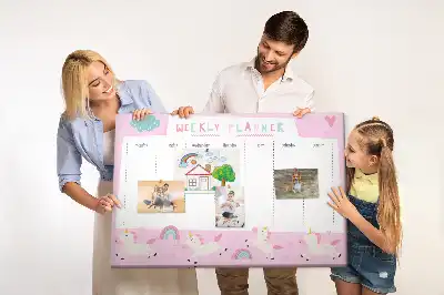 Weekly Cork Memo Board Planner for Kids