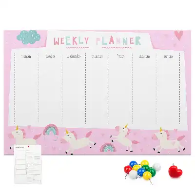 Weekly Cork Memo Board Planner for Kids