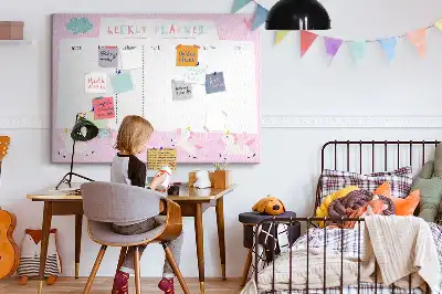 Weekly Cork Memo Board Planner for Kids