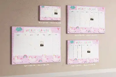Weekly Cork Memo Board Planner for Kids