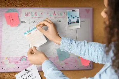 Weekly Cork Memo Board Planner for Kids
