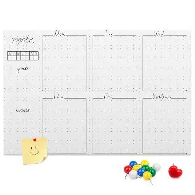 Printed Cork Board Weekly plan