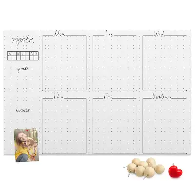 Weekly Planning Printed Cork Board