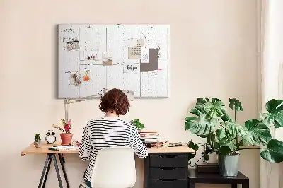 Weekly Planning Printed Cork Board