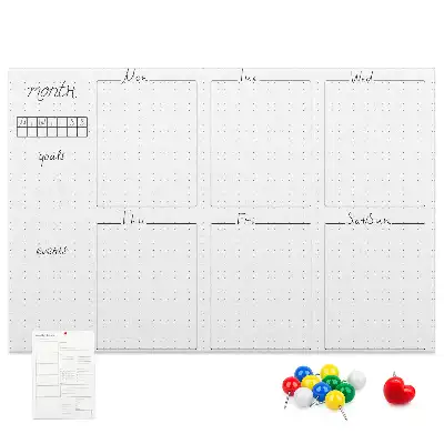 Weekly Planning Printed Cork Board