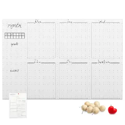 Weekly Planning Printed Cork Board