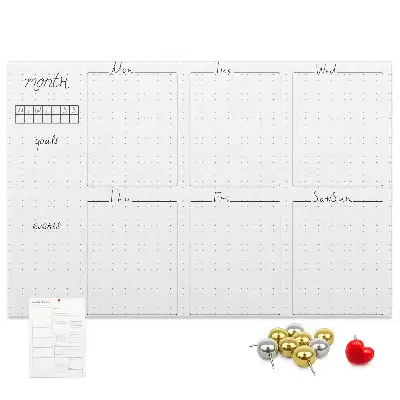 Weekly Planning Printed Cork Board