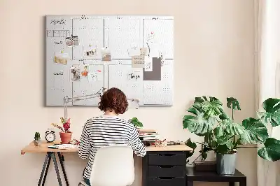 Weekly Planning Printed Cork Board