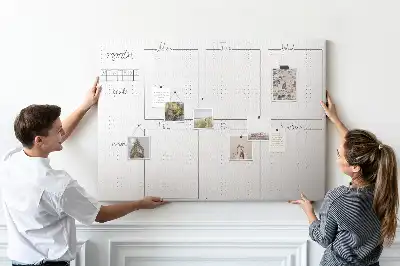 Weekly Planning Printed Cork Board