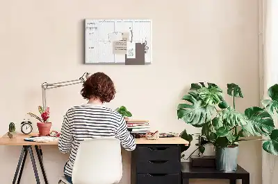 Weekly Planning Printed Cork Board