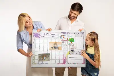 Printed Cork Memo Board Monthly planner