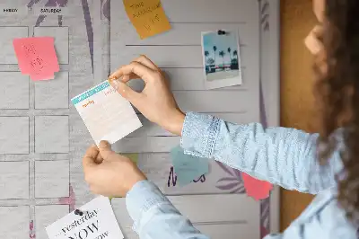Printed Cork Monthly Planner Memo Board