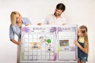 Printed Cork Memo Board Monthly planner