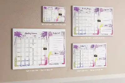 Printed Cork Memo Board Monthly planner